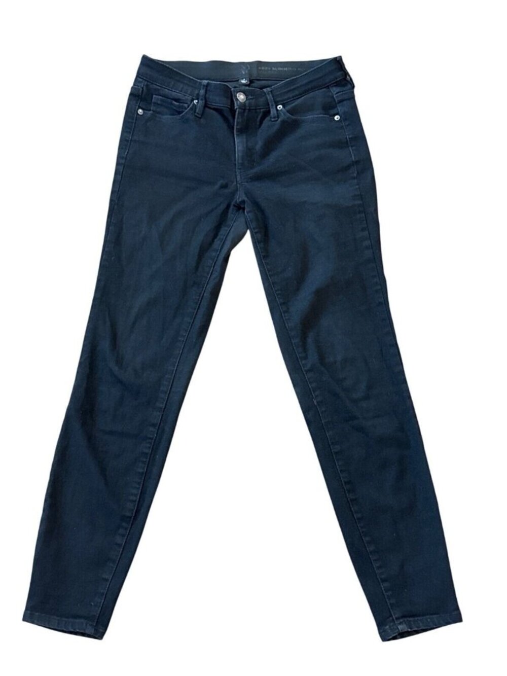 Abby Denim Jeans Slimming No-Gap Mid-Rise Black Size 4 Made In China